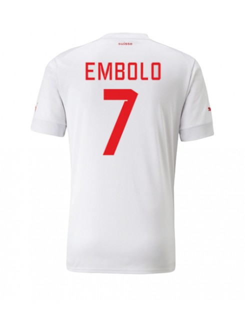Schweiz Breel Embolo #7 Replika Borta Kläder VM 2022 Kortärmad